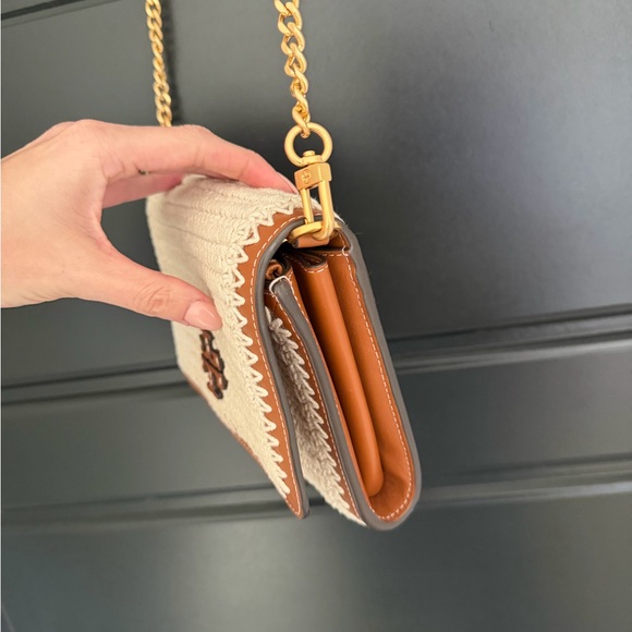 Tory Burch Beige and Brown Crochet Crossbody Bag - Picture 4 of 7